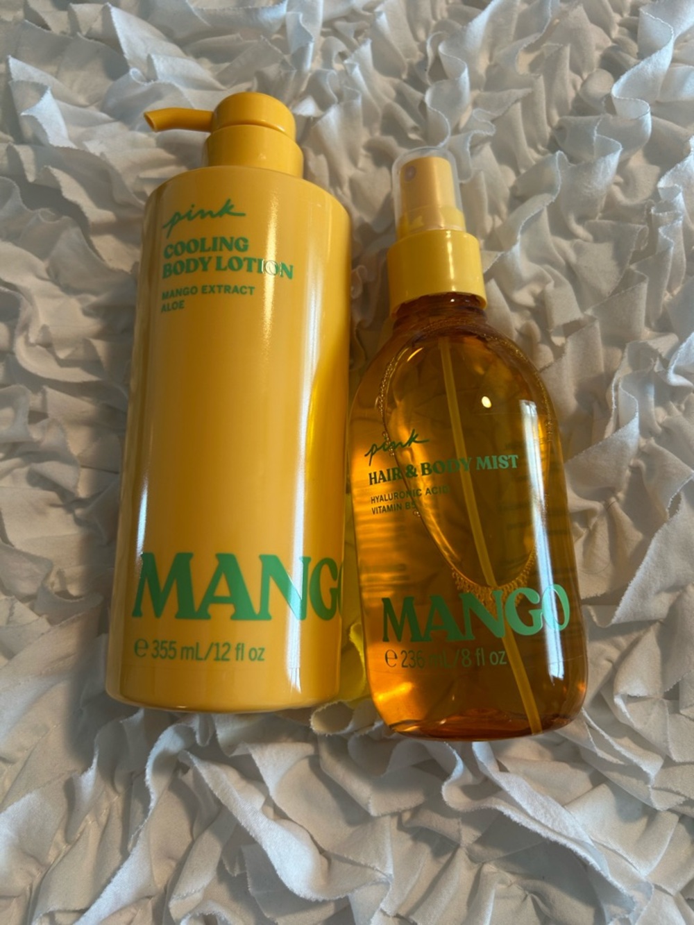 PINK Victoria's Secret • Mango Cooling Body Lotion & Hair & Body Mist • NWT •